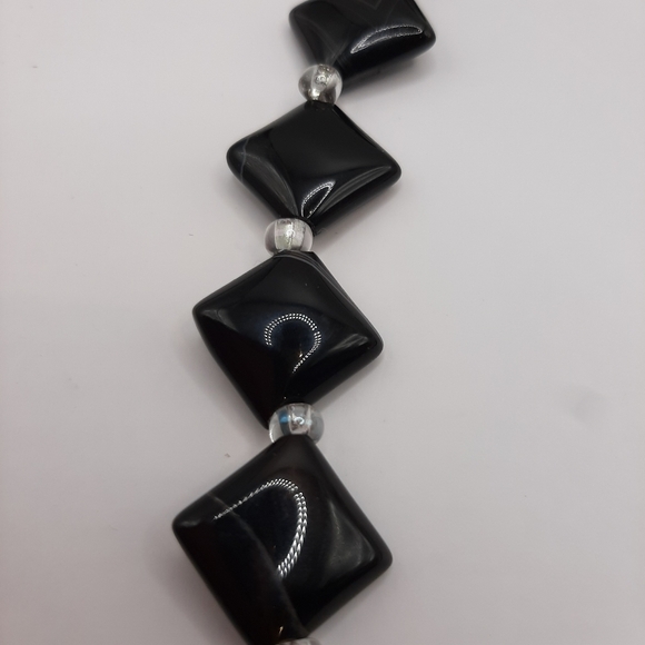 Artisan Onyx and Hematite Necklace & Earrings - Picture 4 of 7